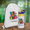 Pack Personalizado Mochila Y Botella Para Niño Regalo Blanco - Imagen 2