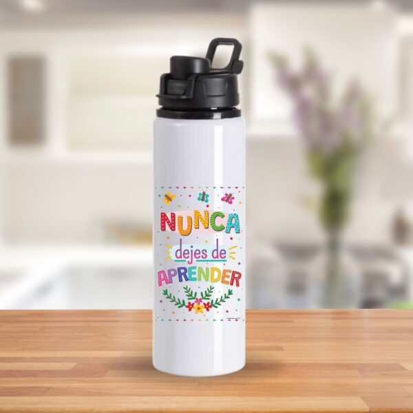 Botella De Agua Personalizable Diseños Variados Regalo Blanco