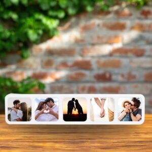 Cuadro 5 Fotos Personalizado Decorativo Regalo Único Blanco Personalizado Con Cualquier Diseño
