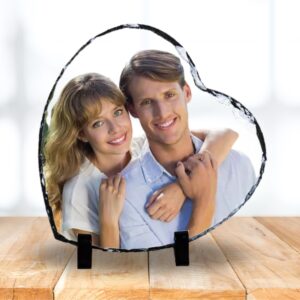 Roca Corazón Cuadro Personalizado Fotos Imagen Frase Diseño Blanco Gris Oscuro