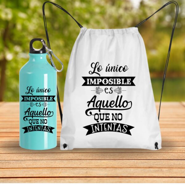 Pack Deportivo Personalizado: Mochila + Botella Con tu diseño Favorito