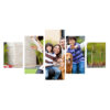 Cuadro 5 Piezas 120x60 Personalizado Familia Paisaje Foto Blanco - Imagen 7