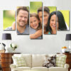 Cuadro 5 Piezas 120x60 Personalizado Familia Paisaje Foto Blanco - Imagen 6
