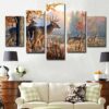 Cuadro 5 Piezas 120x60 Personalizado Familia Paisaje Foto Blanco - Imagen 2