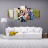 Cuadro 5 Piezas 120x60 Personalizado Familia Paisaje Foto Blanco - Imagen 3